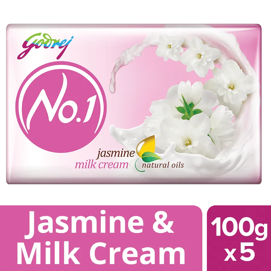 Godrej No.1 Jasmine Milk Soap Buy 4 Get 1 Free