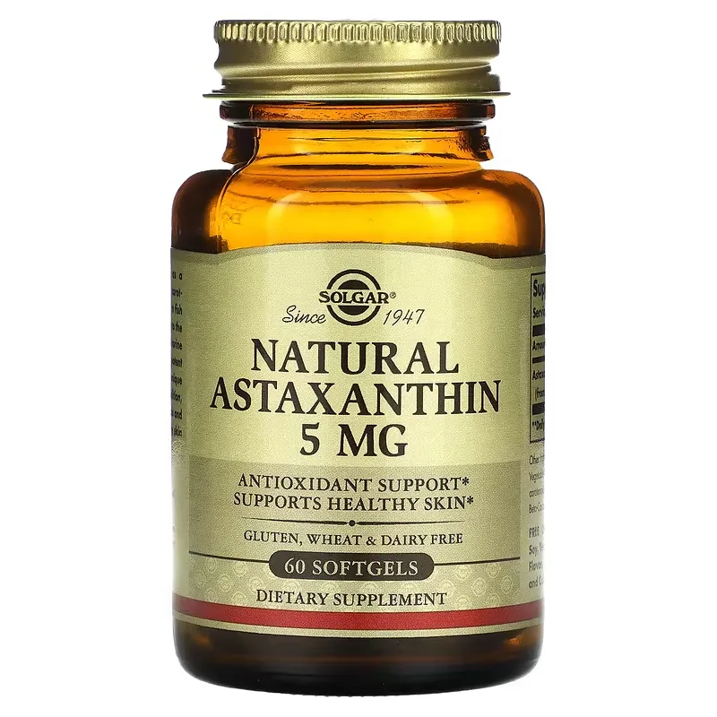 Natural Astaxanthin, 5 mg, 60 Softgels