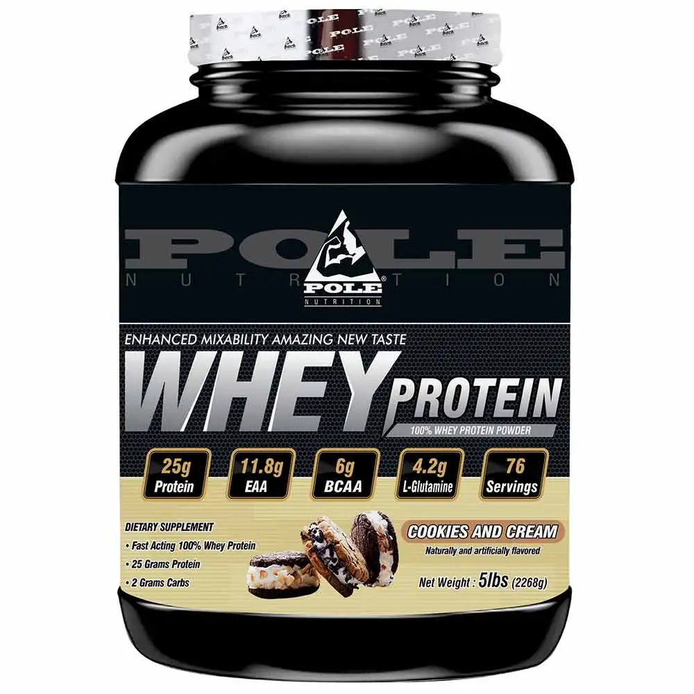 Pole Nutrition 100% Whey Protein,  5 lb  Cookies and Cream