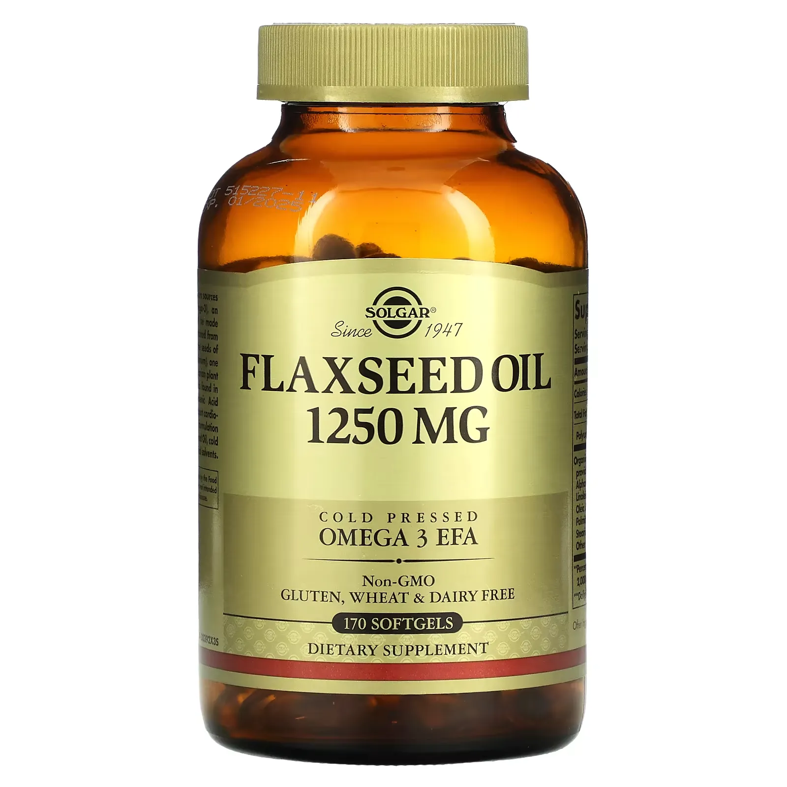 Flaxseed Oil, 625 mg, 170 Softgels