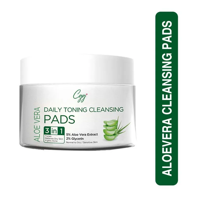 CGG Cosmetics Aloe Vera Daily Toning Cleansing Pads For All Skin Types