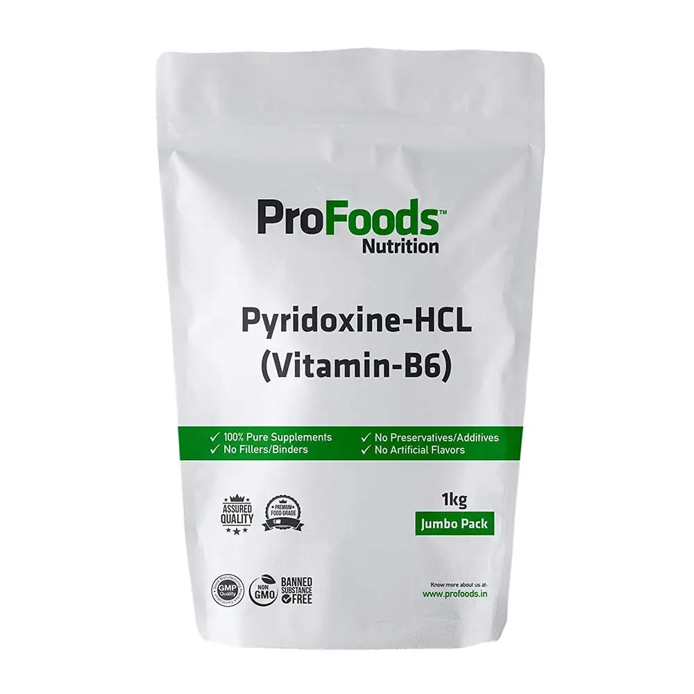 ProFoods Pyridoxine HCL (Vitamin B6) Powder,  1 kg  Unflavoured