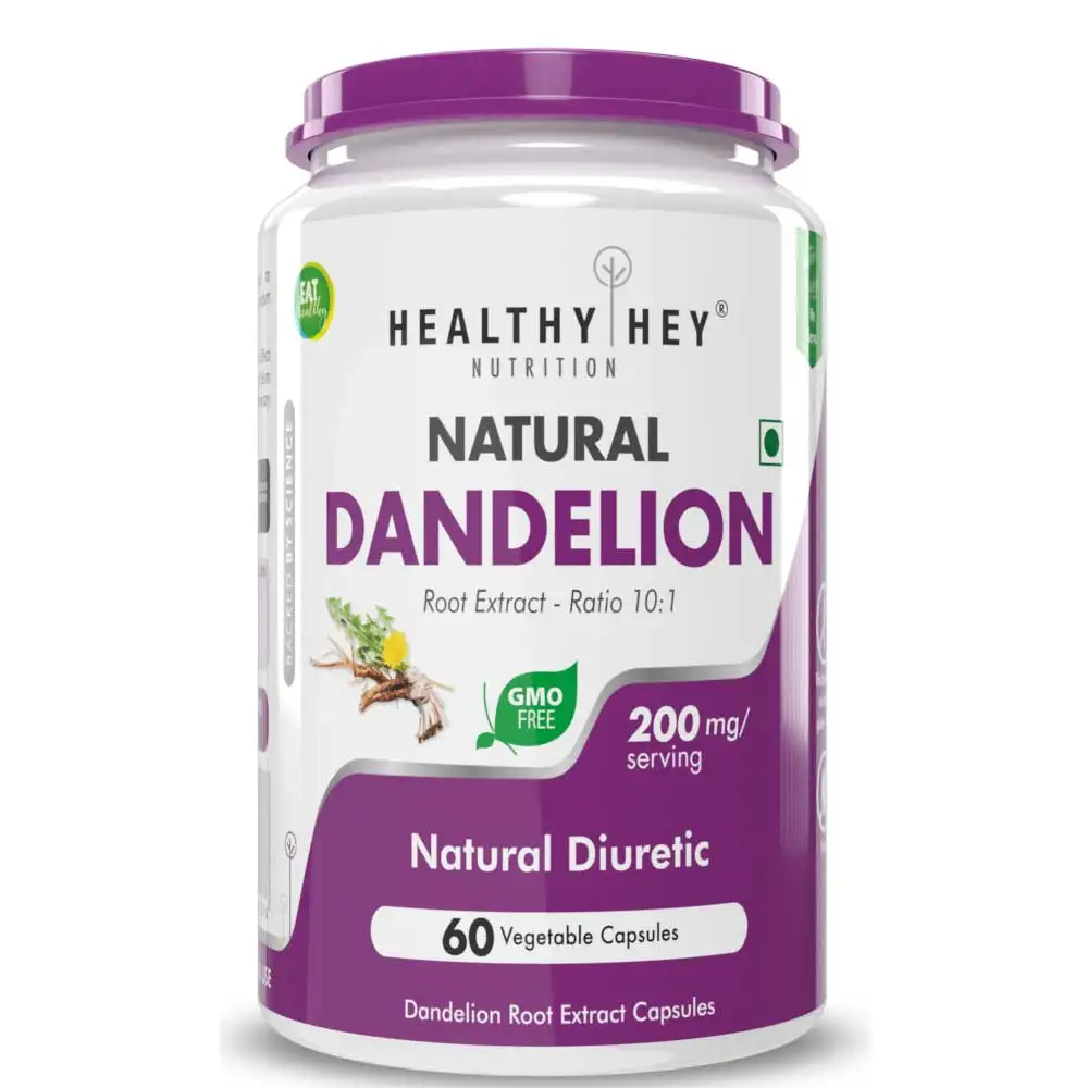 HealthyHey Nutrition Natural Dandelion Root Extract,  60 veggie capsule(s)