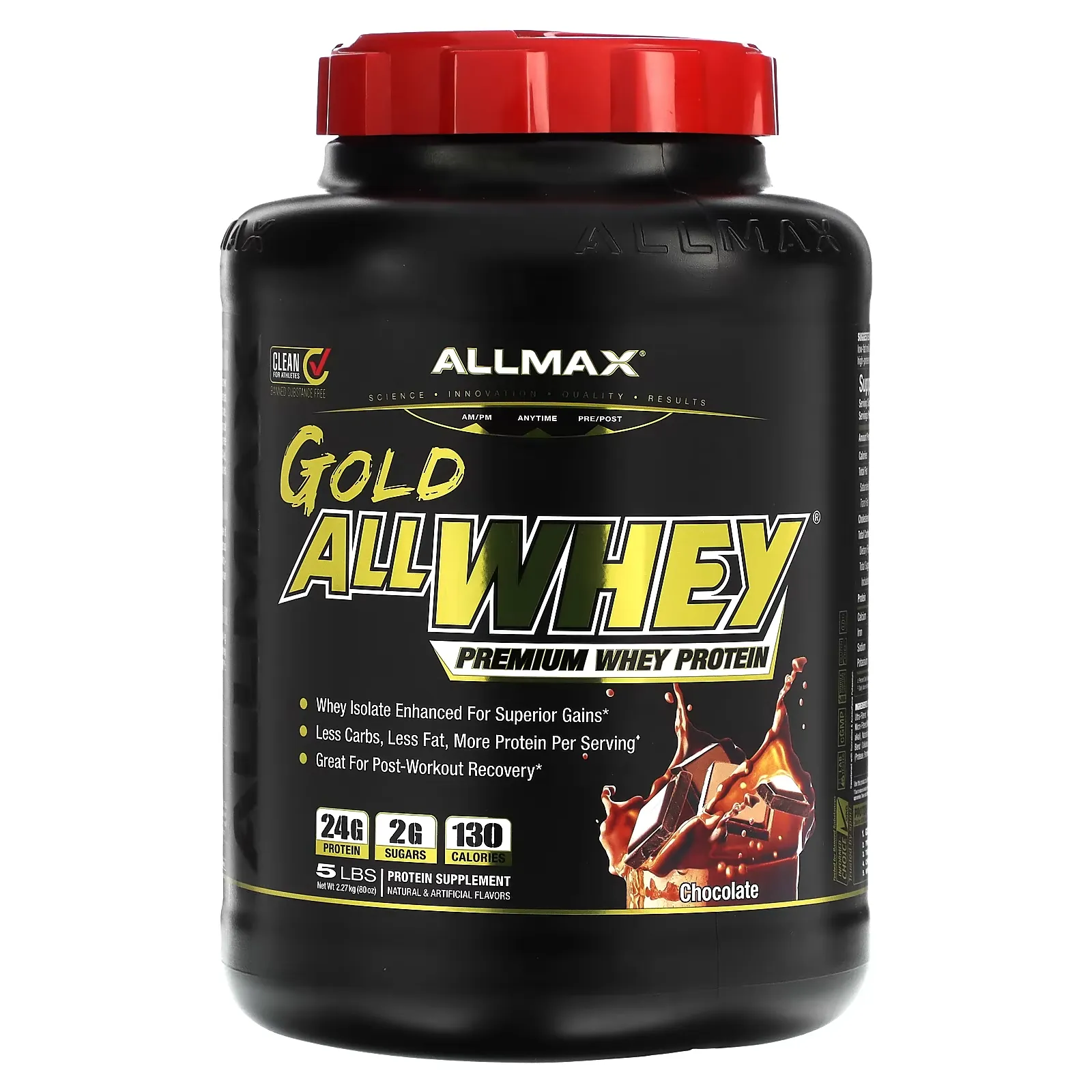 Gold AllWhey, 100% Premium Whey Protein, Chocolate, 5 lbs (2.27 kg)