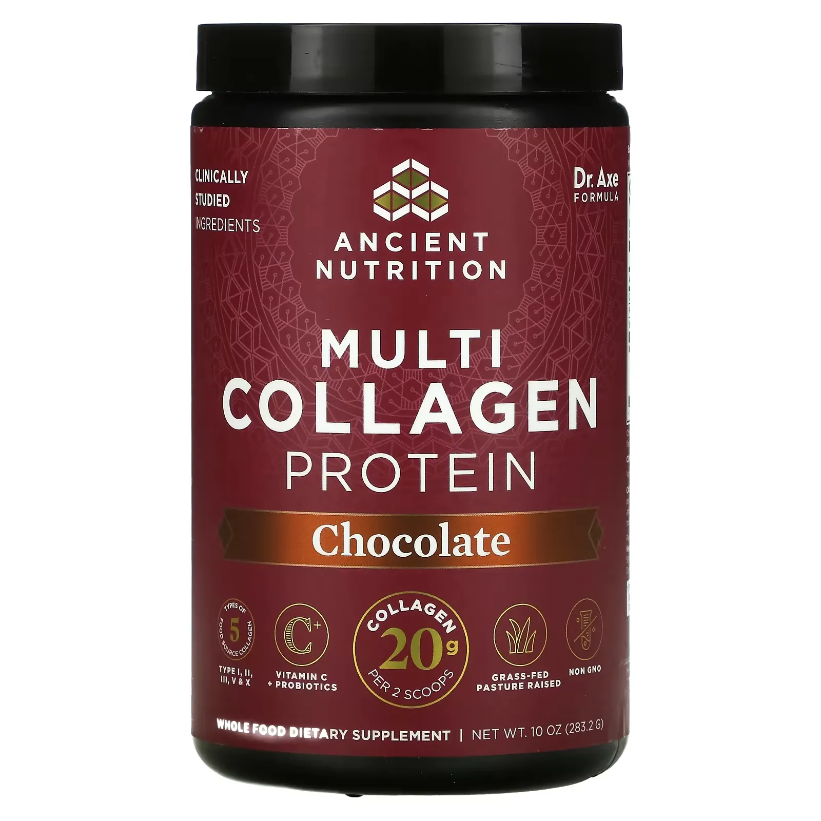 Multi Collagen Protein, Chocolate, 10 oz (283.2 g)