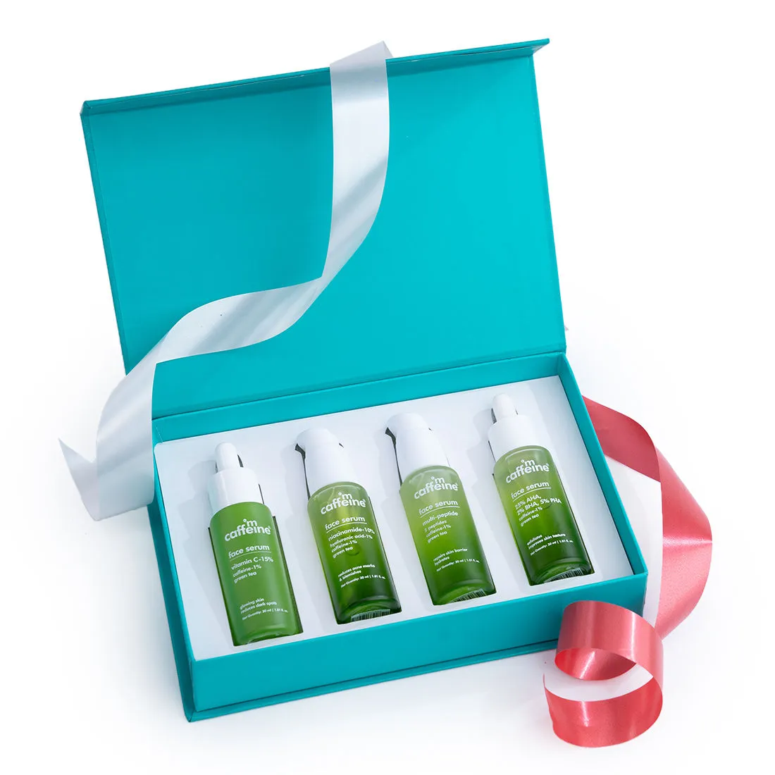 MCaffeine Complete Caffeine Care Serum Gift Kit with Signature Green Tea Face Serums