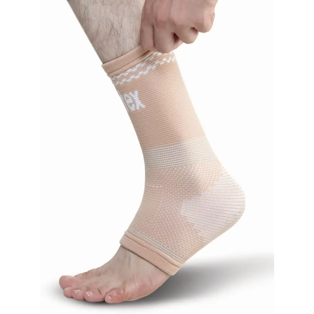 Omtex Superior Elastic Ankle Support,  Beige  Medium