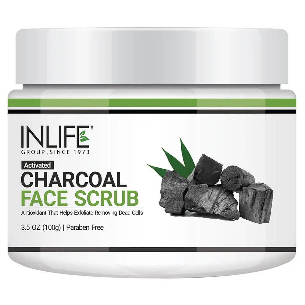 INLIFE Activated Charcoal Face Scrub,  100 g  for All Skin Types