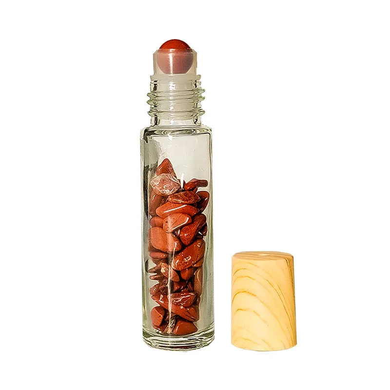 Le Marbelle Red Jasper Face Roller Bottle Face Massager For Face, Neck Glow & Skin Brightening