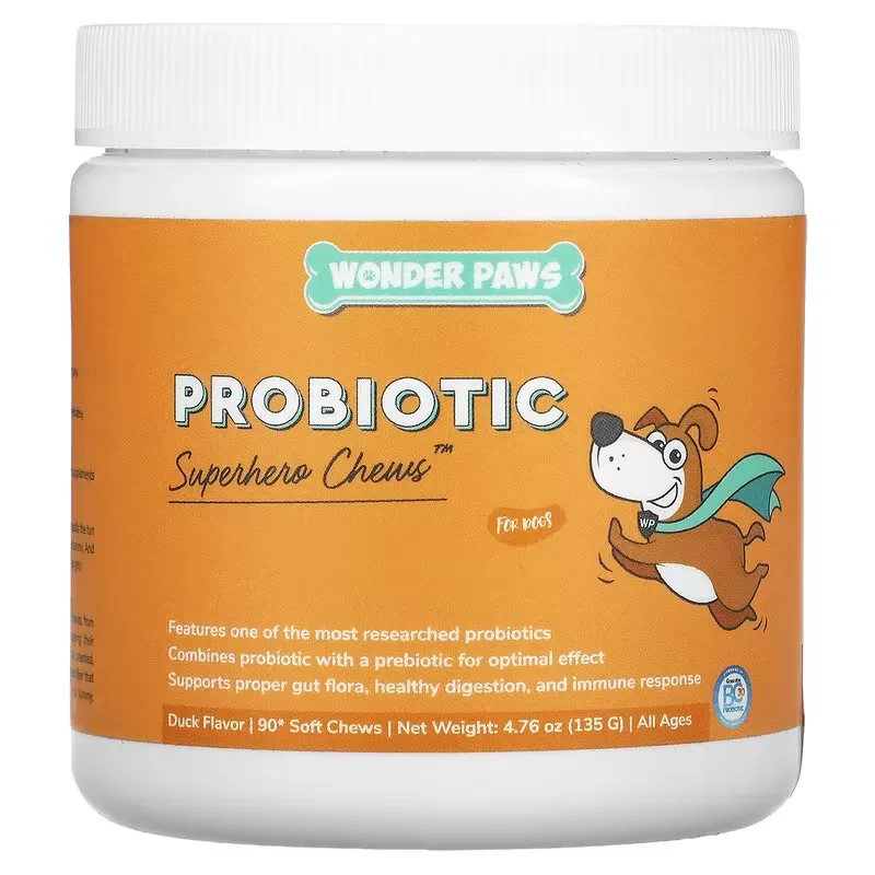 Probiotic, Superhero Chews For Dogs, All Ages, Duck, 90 Soft Chews