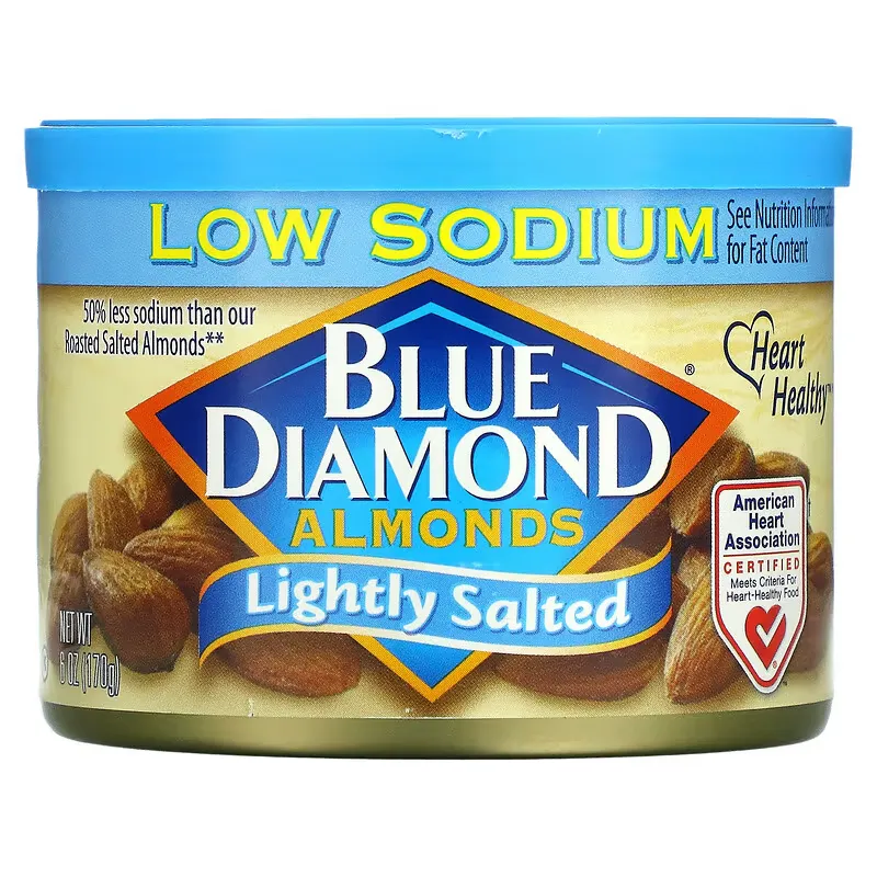 Almonds, Low Sodium, Lightly Salted, 6 oz (170 g)