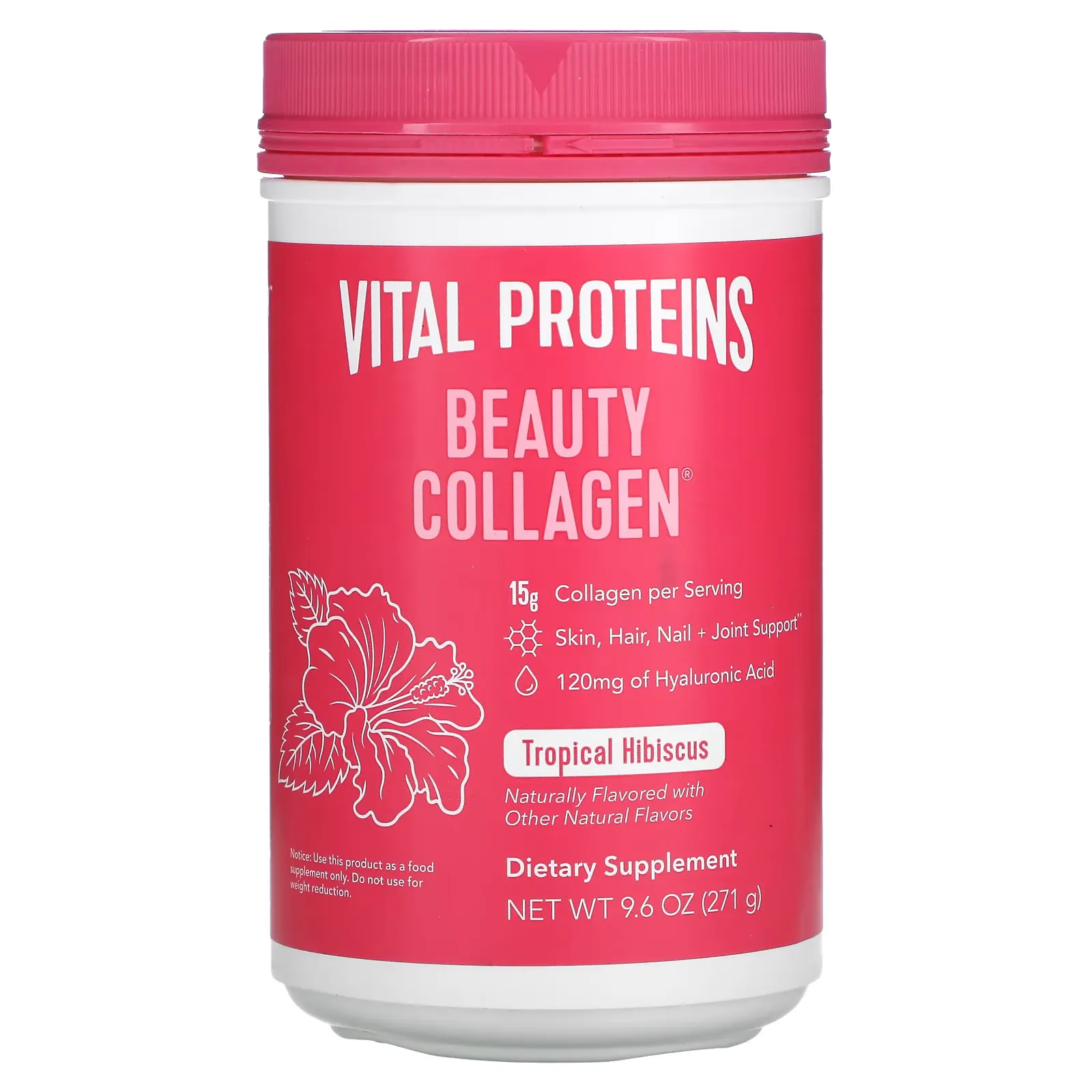 Beauty Collagen, Tropical Hibiscus, 9.6 oz (271 g)