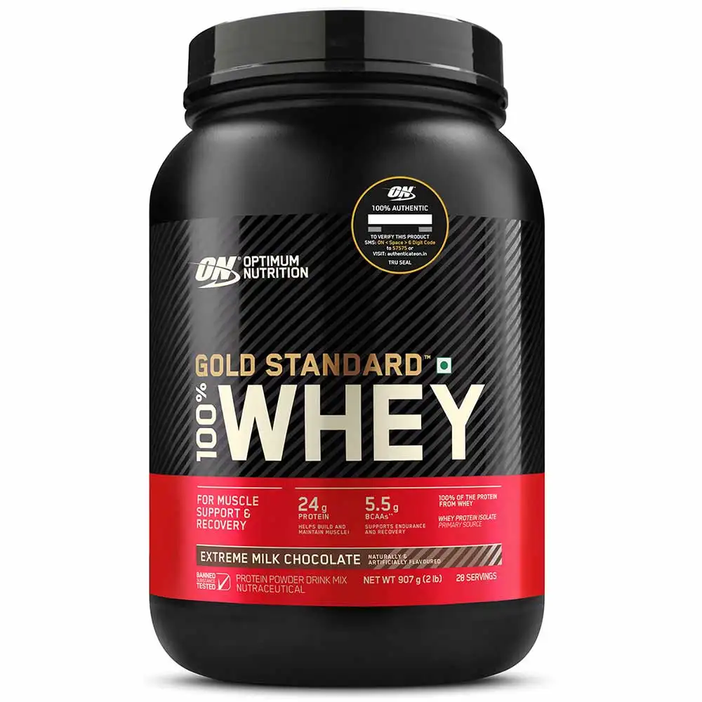 ON (Optimum Nutrition) Gold Standard 100% Whey Protein,  2 lb  Extreme Milk Chocolate