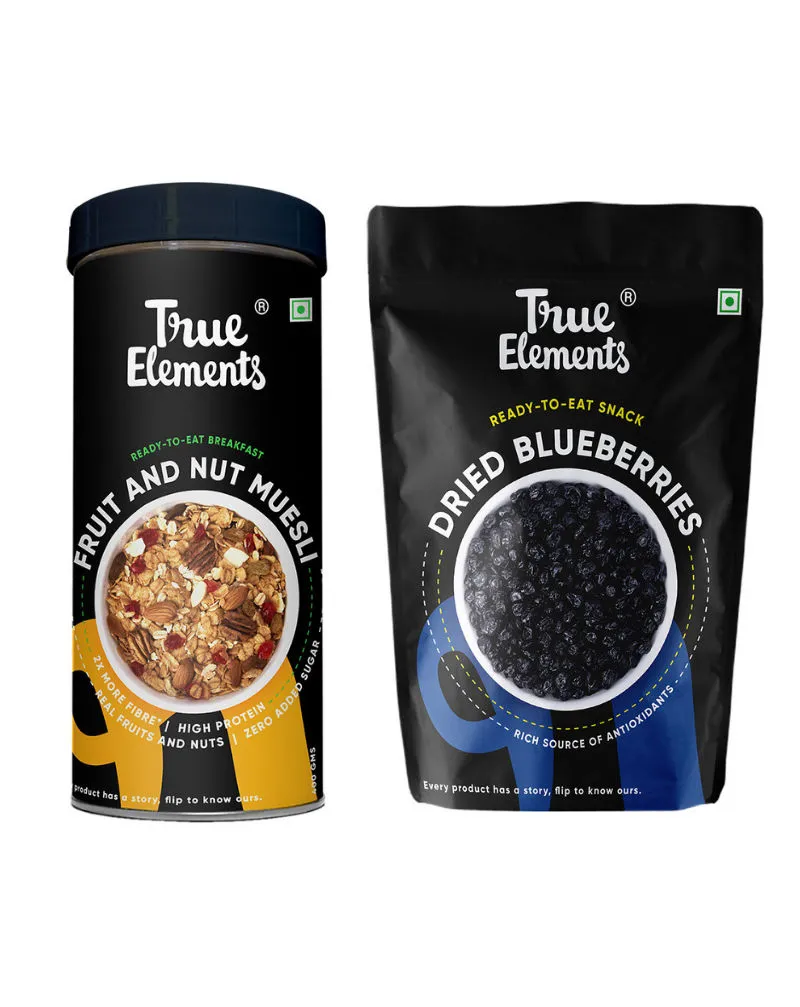 True Elements Muesli Fruit & Dried Blueberries Pack Of 2