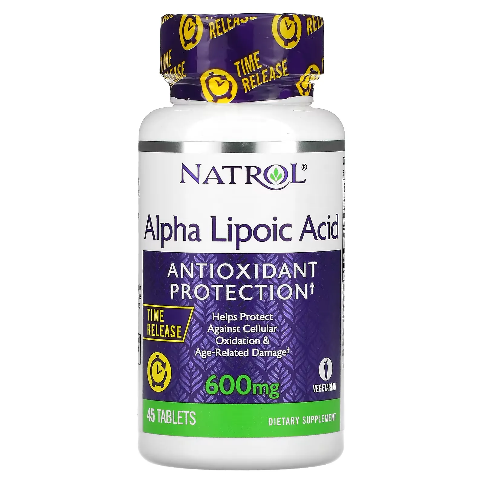 Alpha Lipoic Acid, Time Release, 600 mg, 45 Tablets