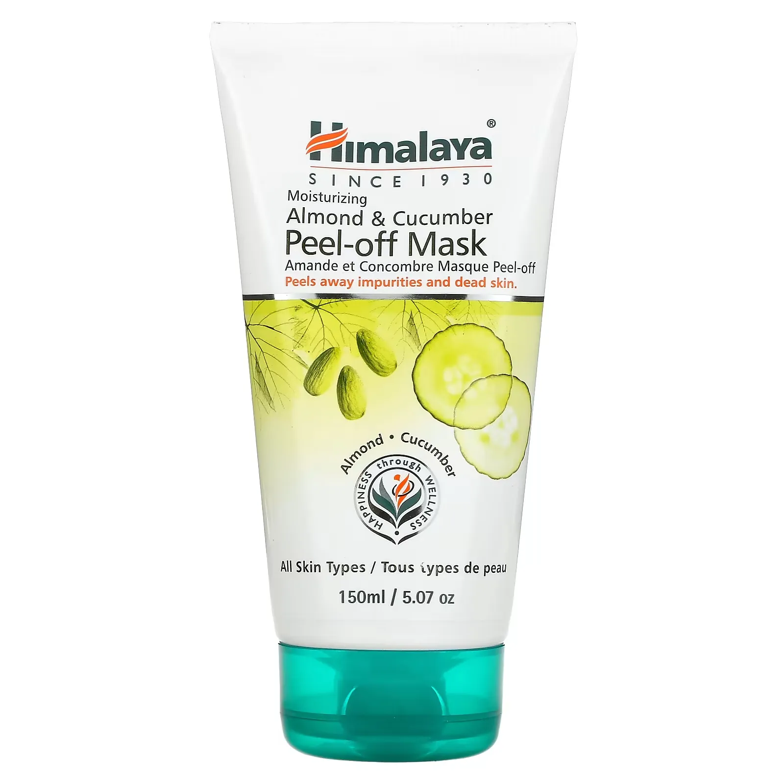 Peel-Off Beauty Mask, For All Skin Types, Almond & Cucumber, 5.07 fl oz (150 ml)