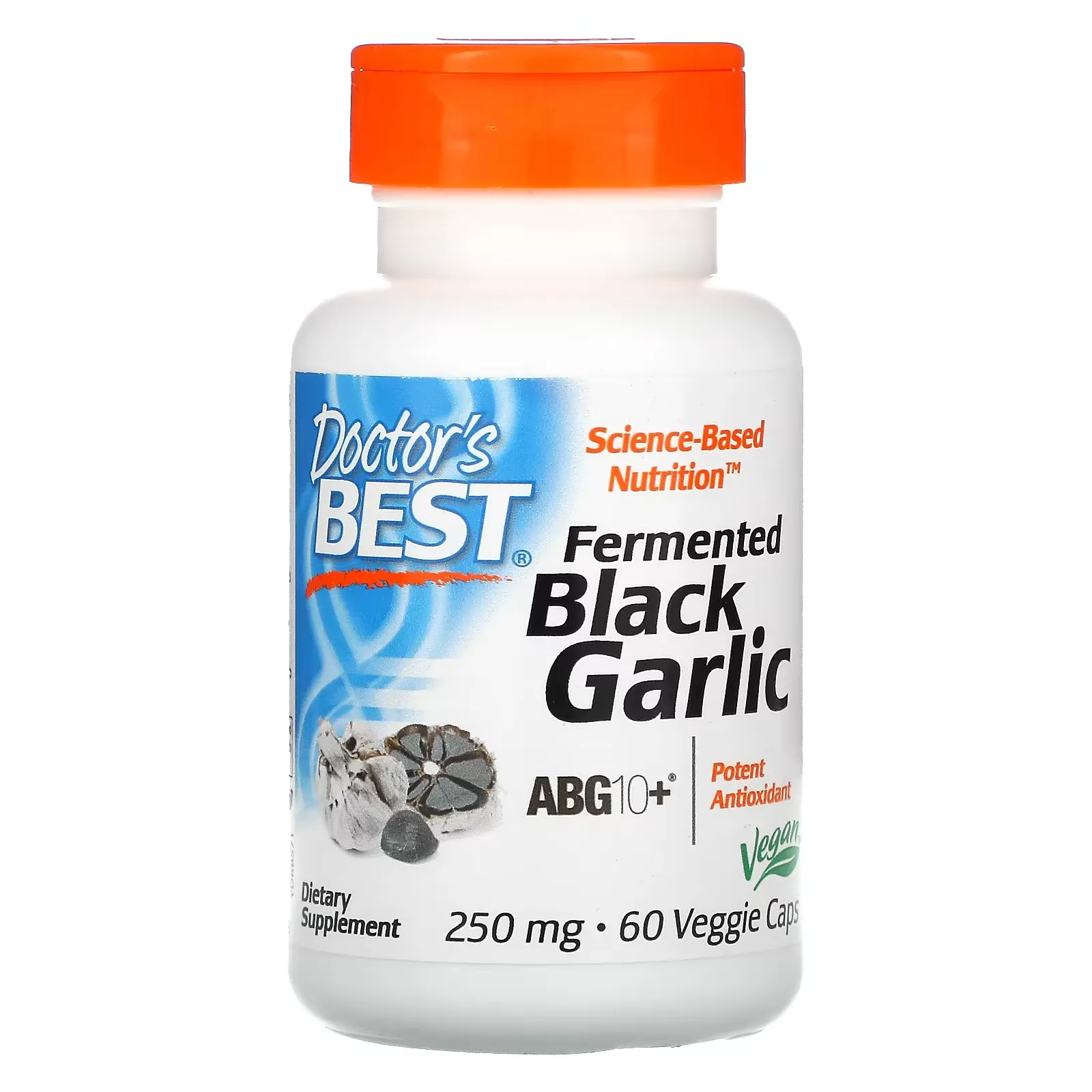 Fermented Black Garlic ABG10+, 250 mg, 60 Veggie Caps