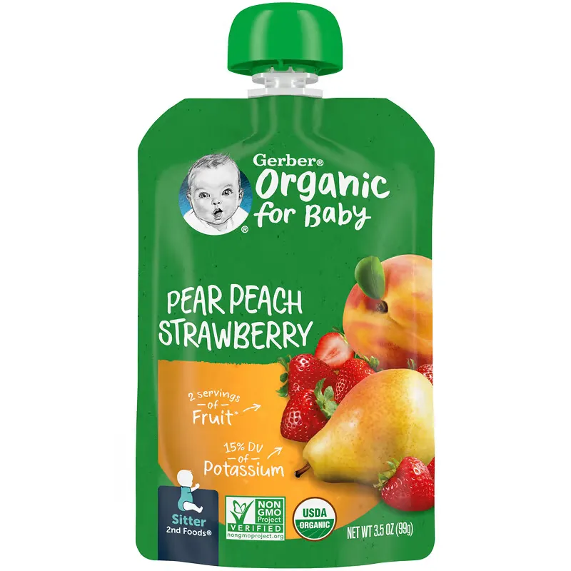 Organic for Baby, 2nd Foods, Pear Peach Strawberry, 3.5 oz (99 g)