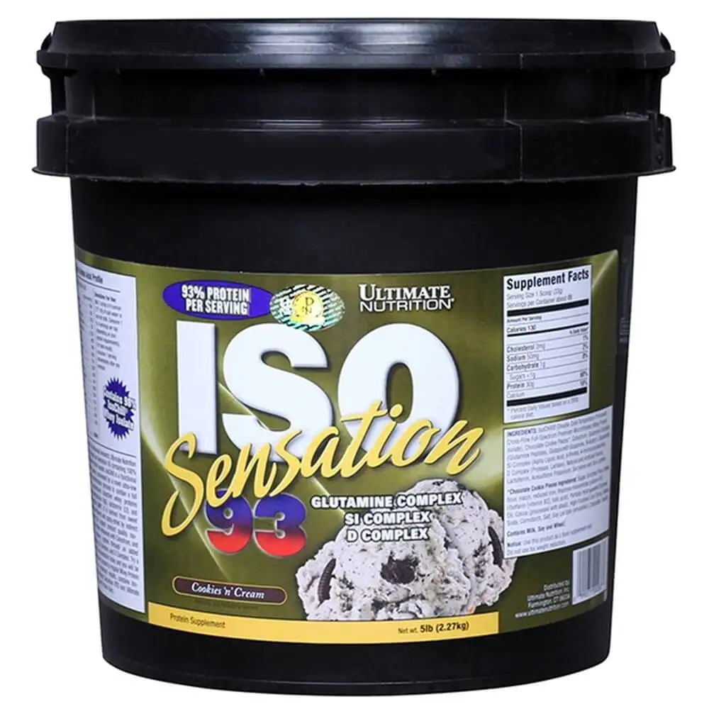 Ultimate Nutrition ISO Sensation 93,  5 lb  Cookies & Cream