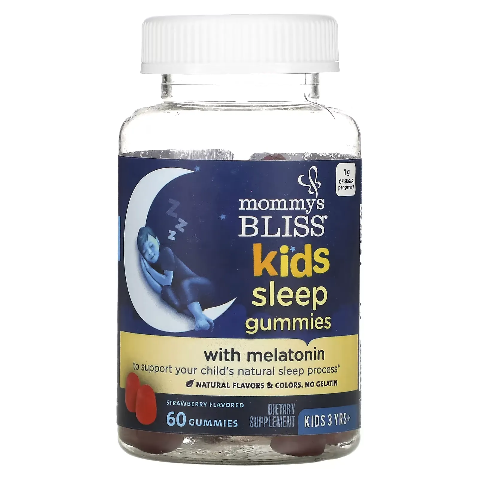 Kids Sleep Gummies + Melatonin, Kids 3 Years+, Strawberry, 60 Gummies