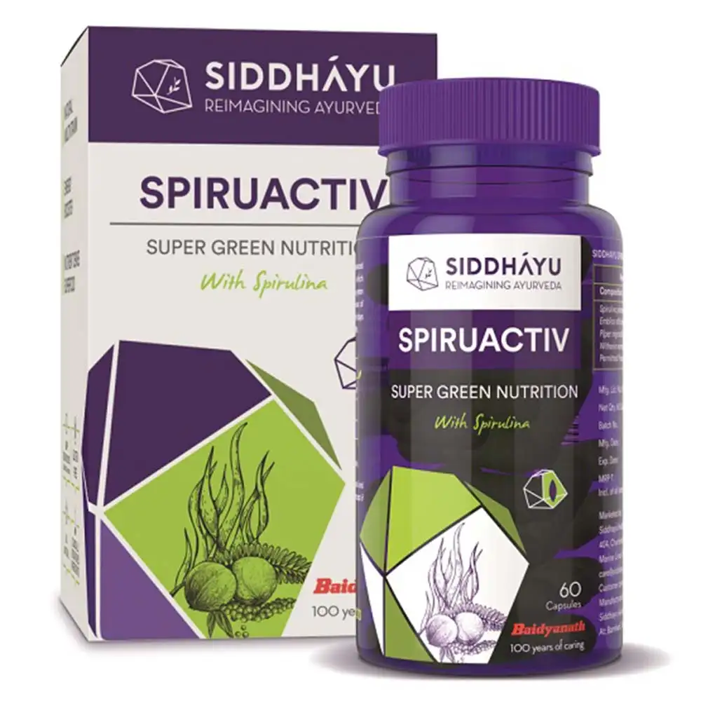 Siddhayu Spiruactiv with Spirulina,  60 capsules