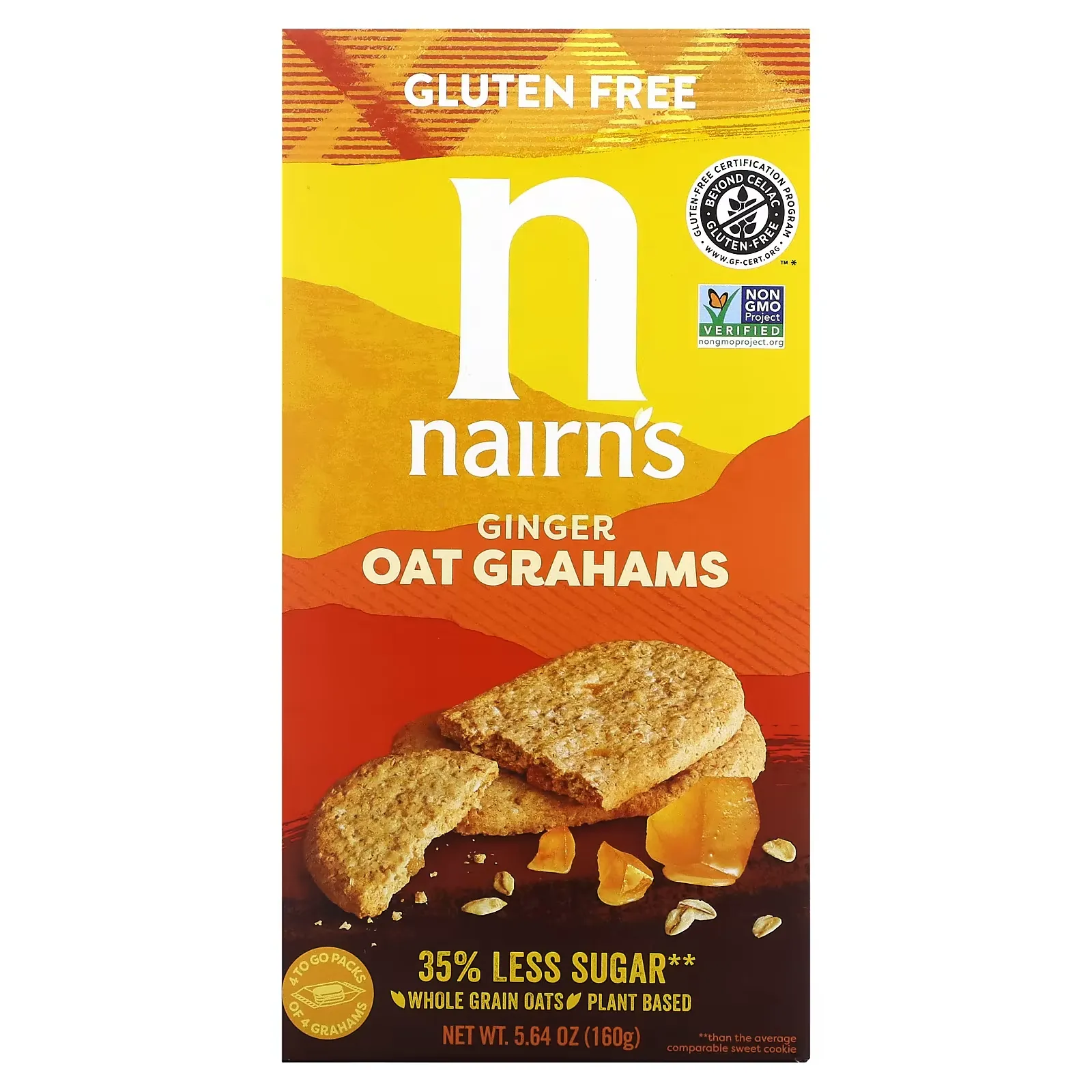 Oat Grahams, Gluten Free, Ginger, 5.64 oz (160 g)