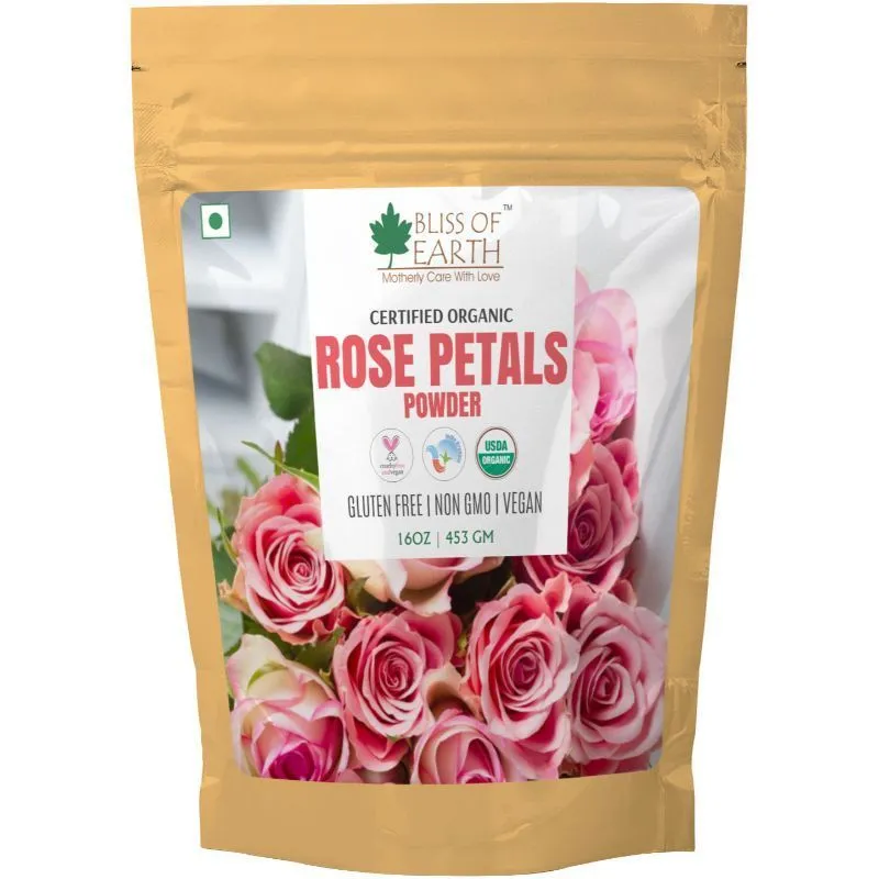 Bliss Of Earth Certified Organic Rose Petel Powder