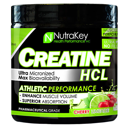 NutraKey Creatine HCL, Cherry Limeade, 125 Servings