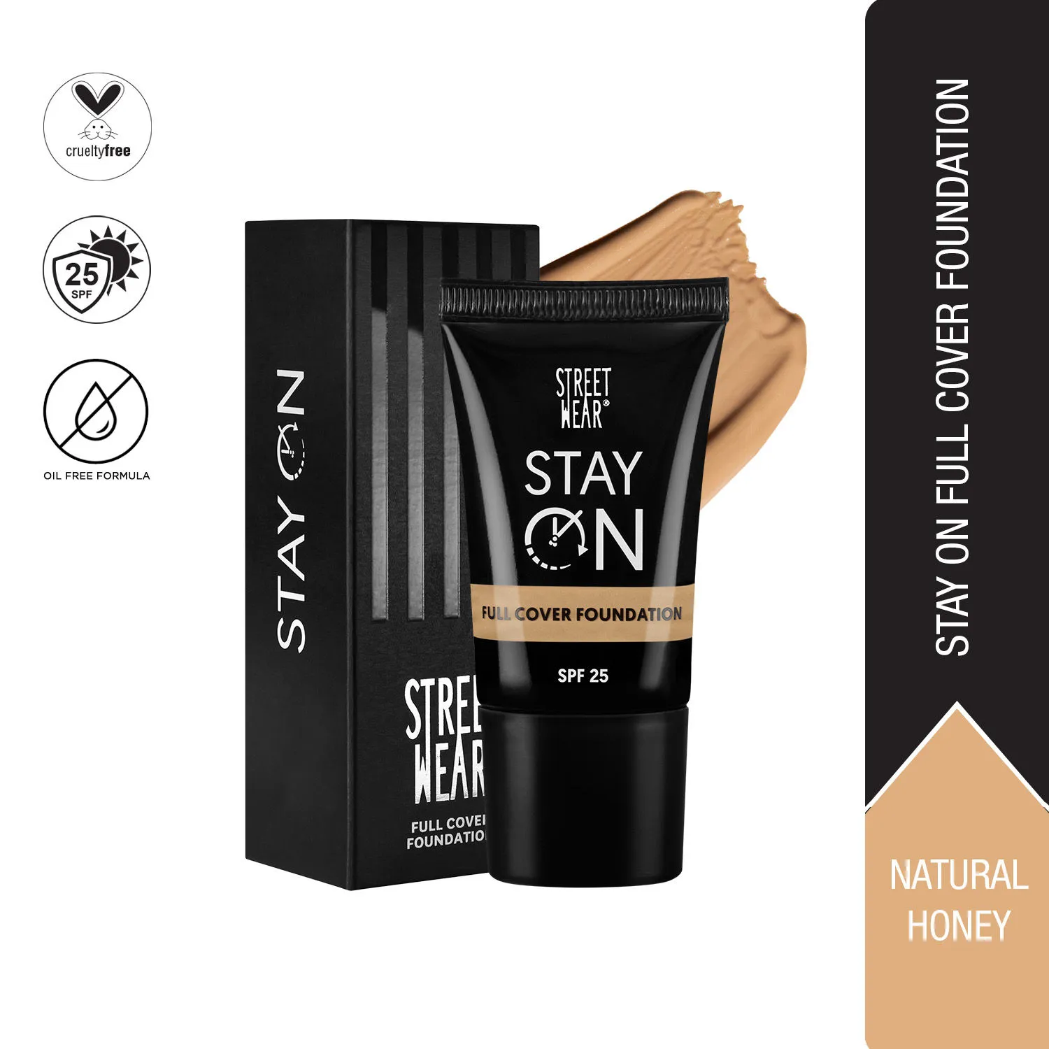 Street Wear Stay On Full Cover Foundation - Natural Honey