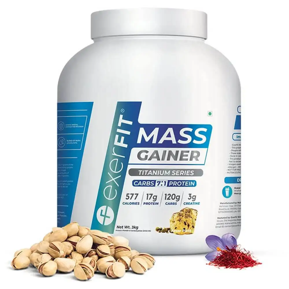 exerFIT Mass Gainer,  6.6 lb  Kesar Pista