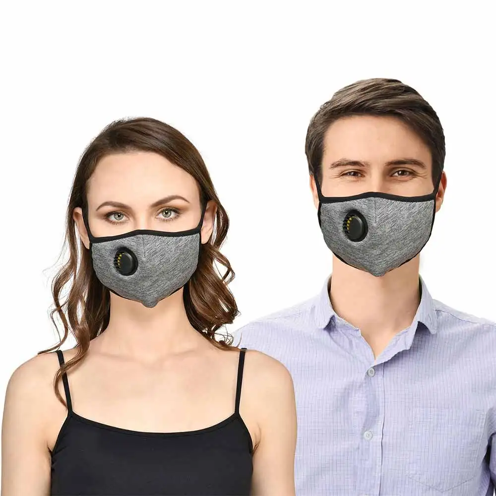 Strauss Unisex Anti-Bacterial Protection Mask with Black Vent,  Large, Grey