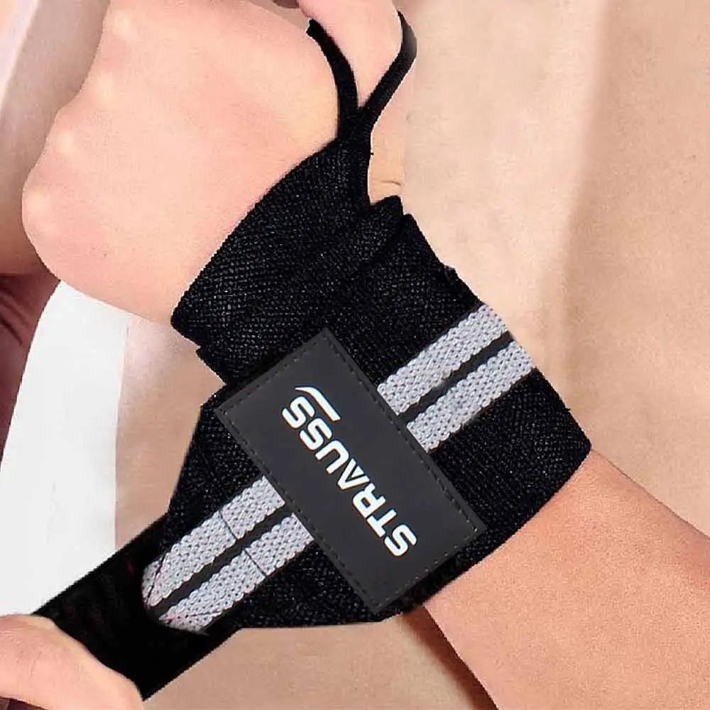 Strauss WL Cotton Wrist Support,  Black & White  Free Size