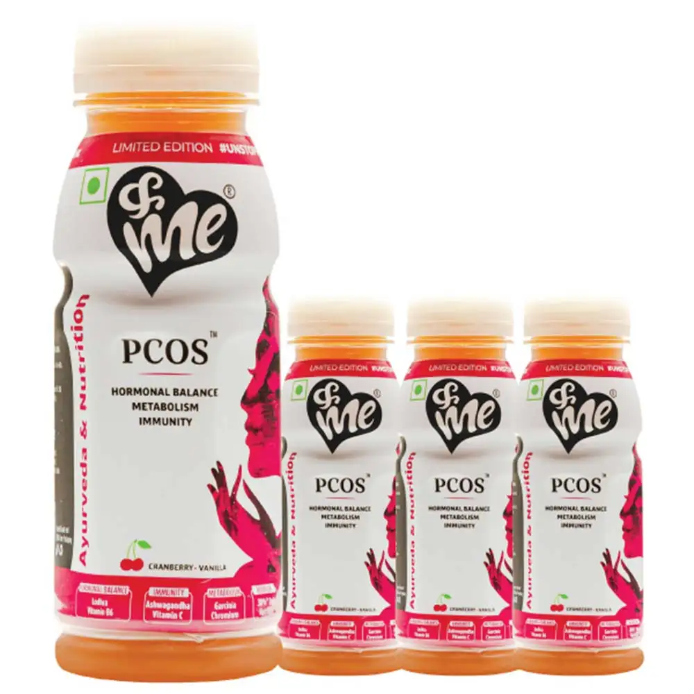 &Me PCOS Women's Health Drink,  Cranberry (Pack of 4)  200 ml