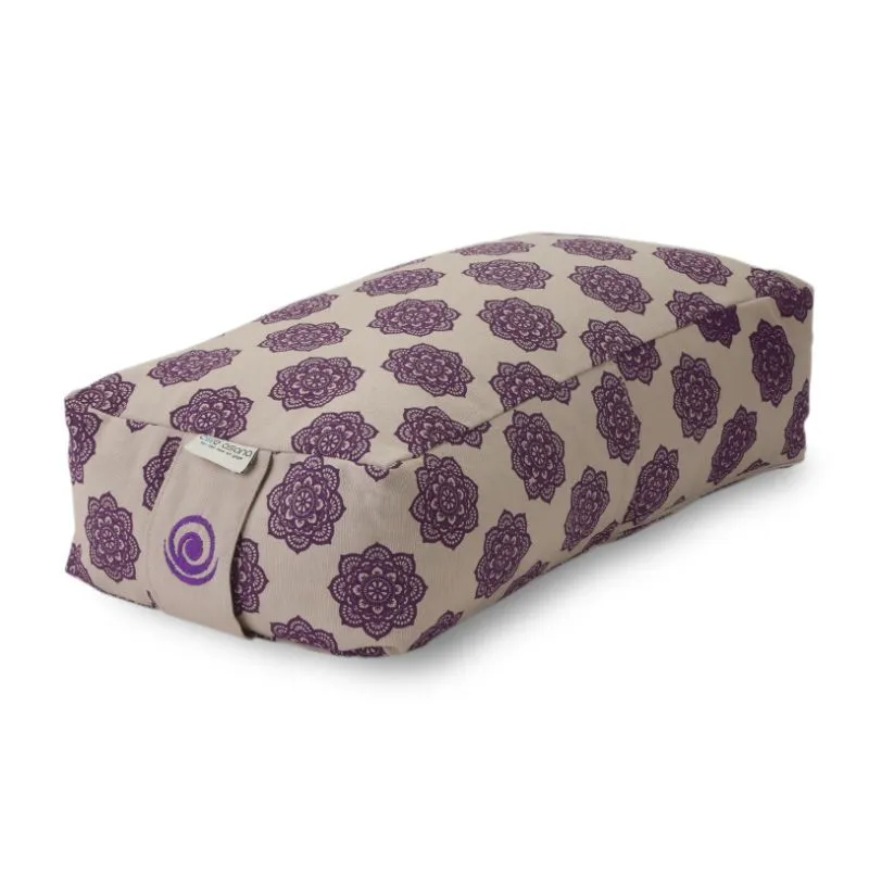 Core Asana Mini Rectangular Bolster- Violet Mandala