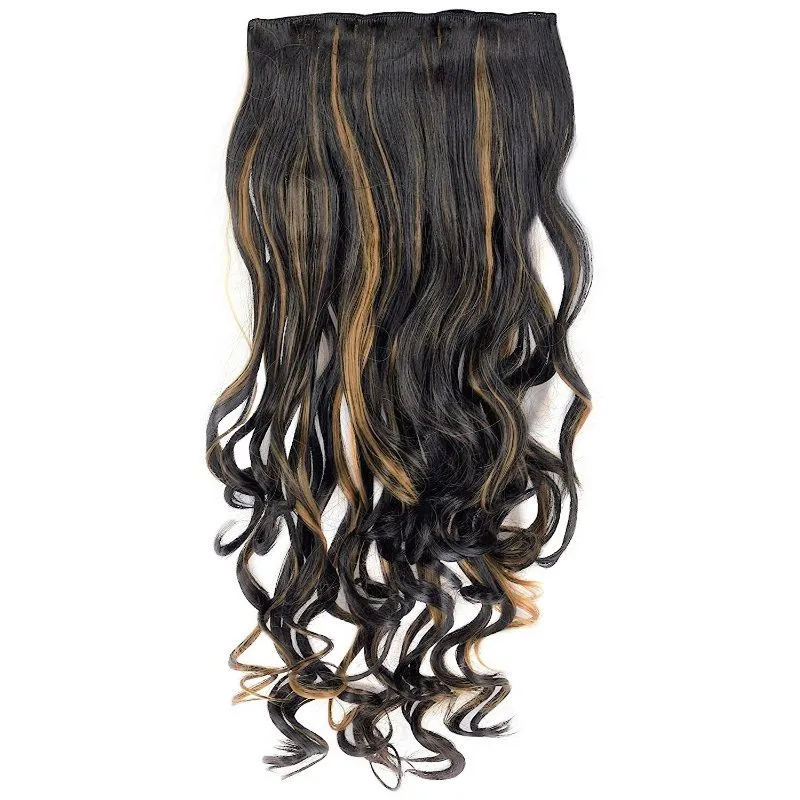 Artifice 5 Clip 26" Curly/Wavy Hair Extension - Blonde Highlights