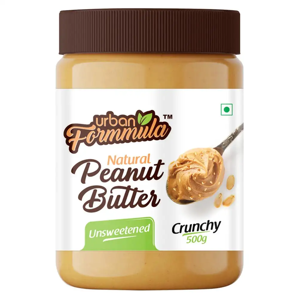 Urban Formmula Natural Peanut Butter,  500 g  Unsweetened Crunchy