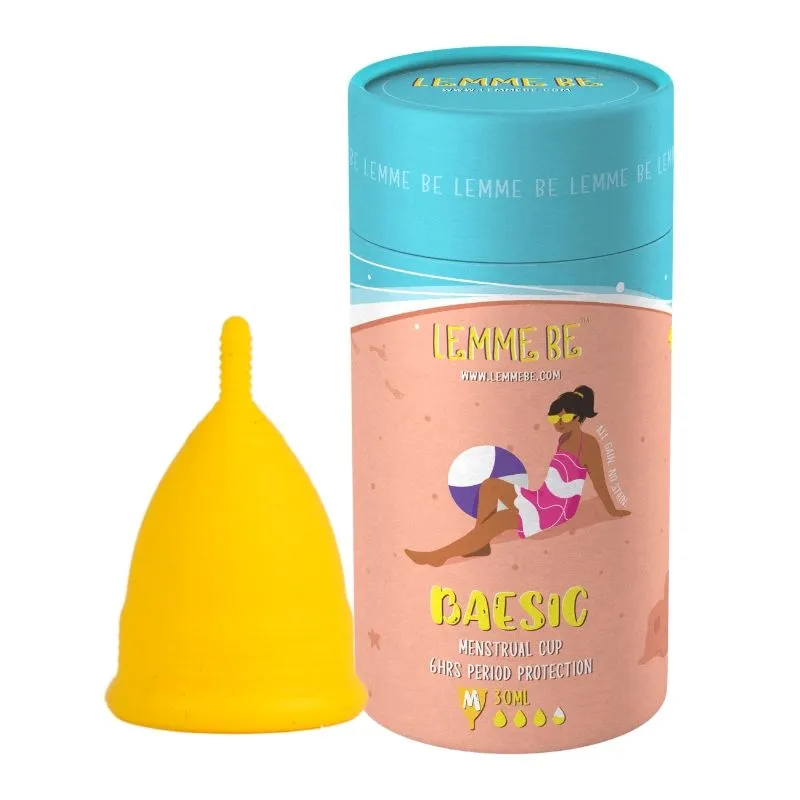 Lemme Be Basic Silicone Reusable Menstrual Cup For Women - Medium