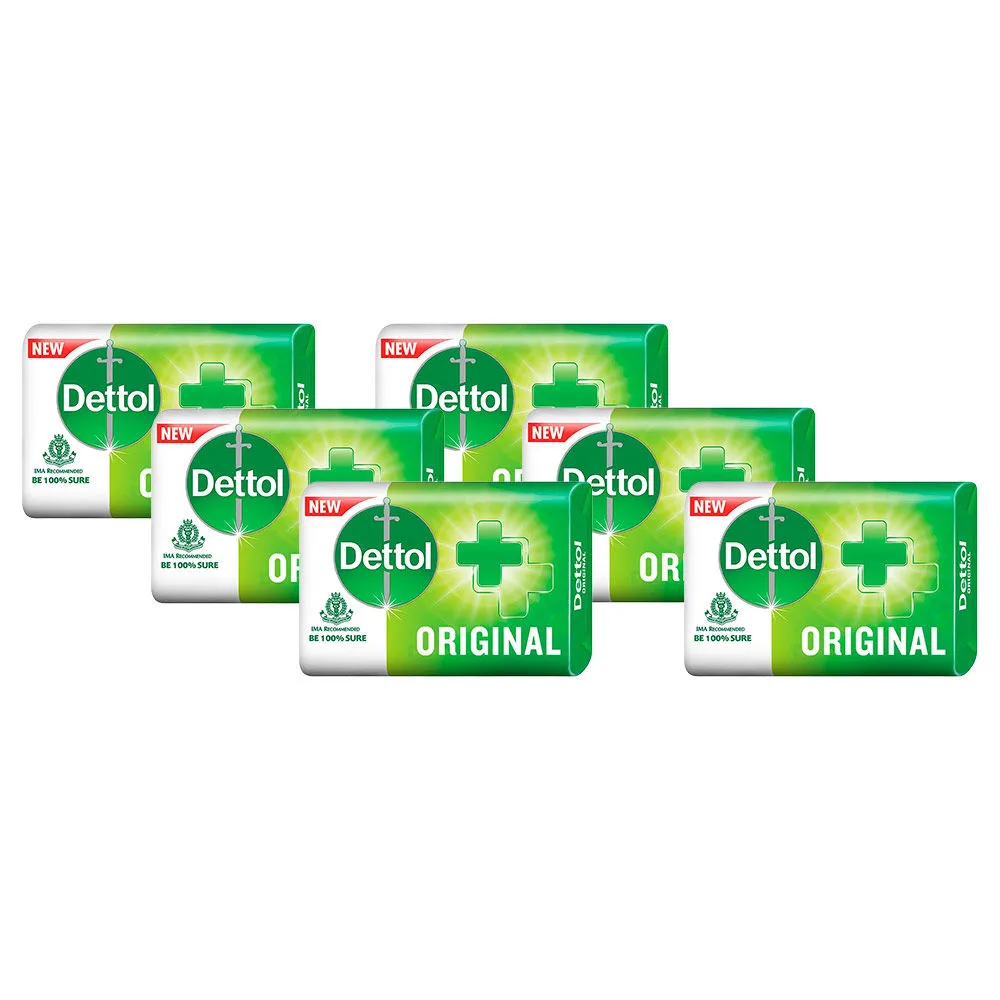 Dettol Original Bathing Soap Bar (Pack of 6)