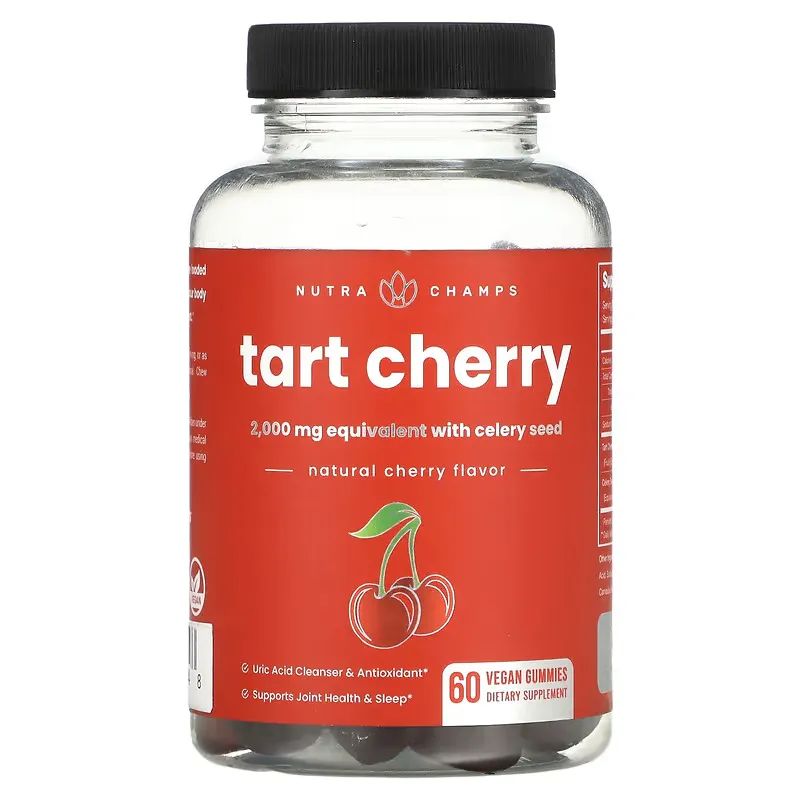 Tart Cherry, Natural Cherry, 60 Vegan Gummies