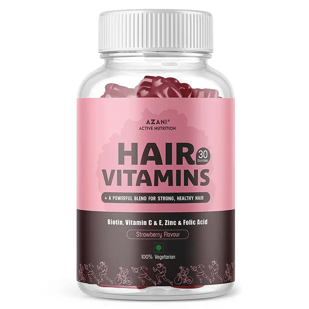 Azani Active Nutrition Hair Vitamins,  30 gummies  Strawberry