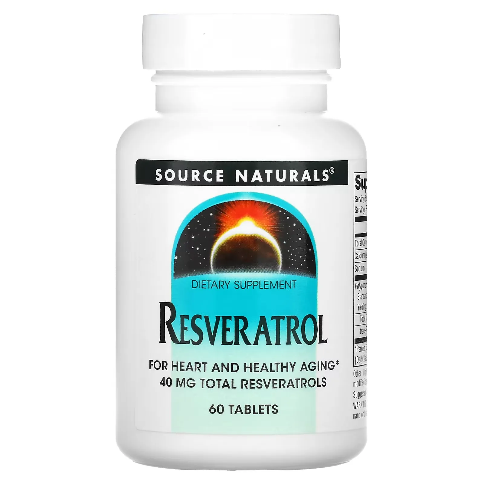 Resveratrol, 40 mg, 60 Tablets