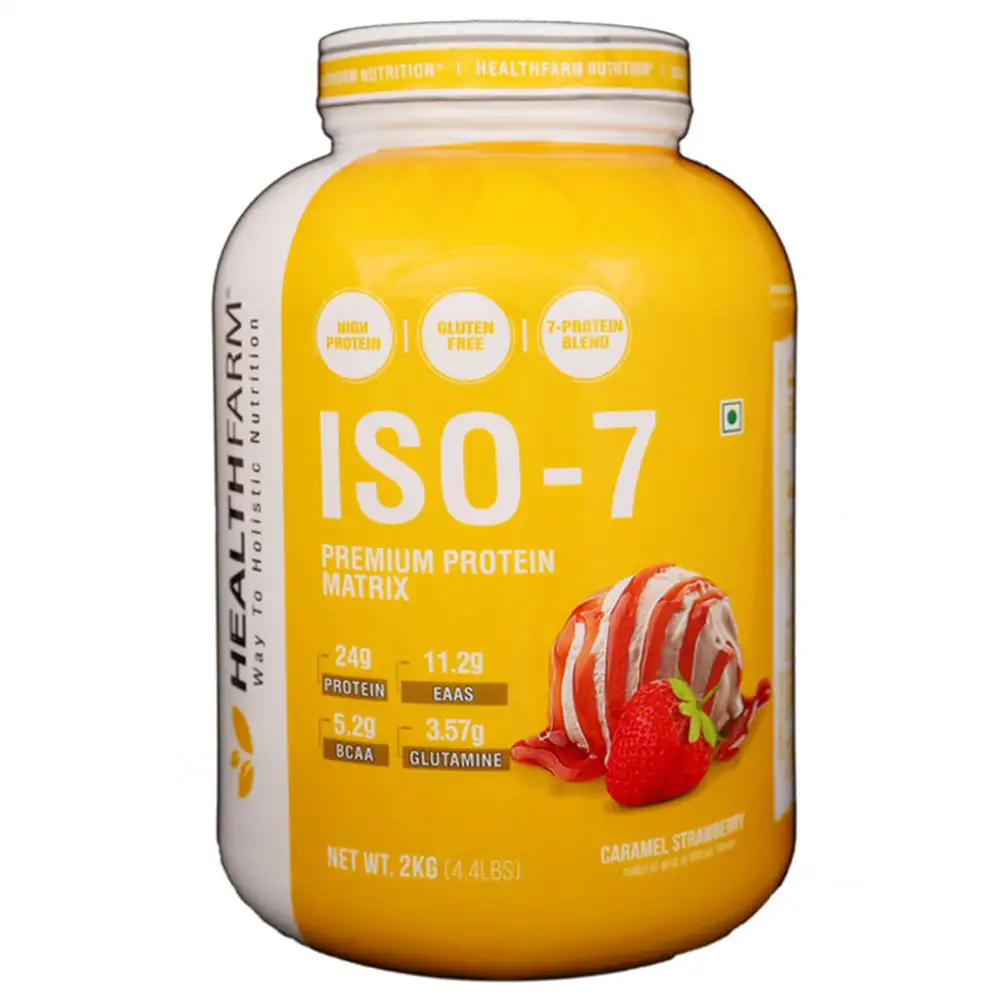 Healthfarm ISO 7 Premium Protein Matrix,  4.4 lb  Caramel Strawberry