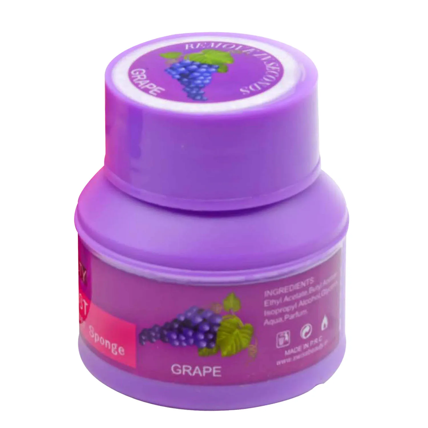 Swiss Beauty Dip & Twist Nail Lacquer Remover Sponge - Grape