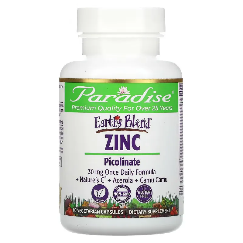 Earth's Blend, Zinc, Picolinate, 90 Vegetarian Capsules