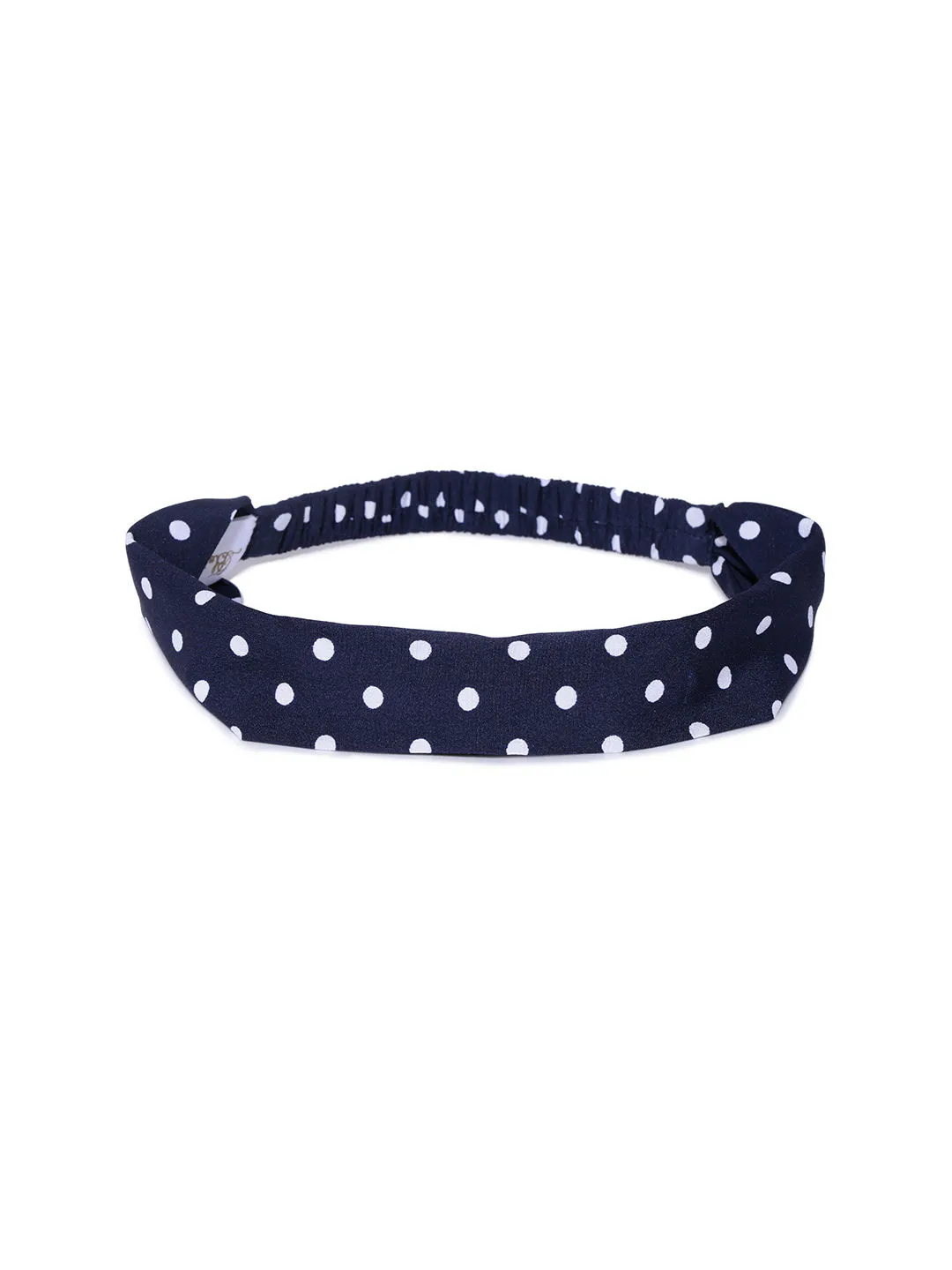 Blueberry Navy Blue Polka Dot Hair Band