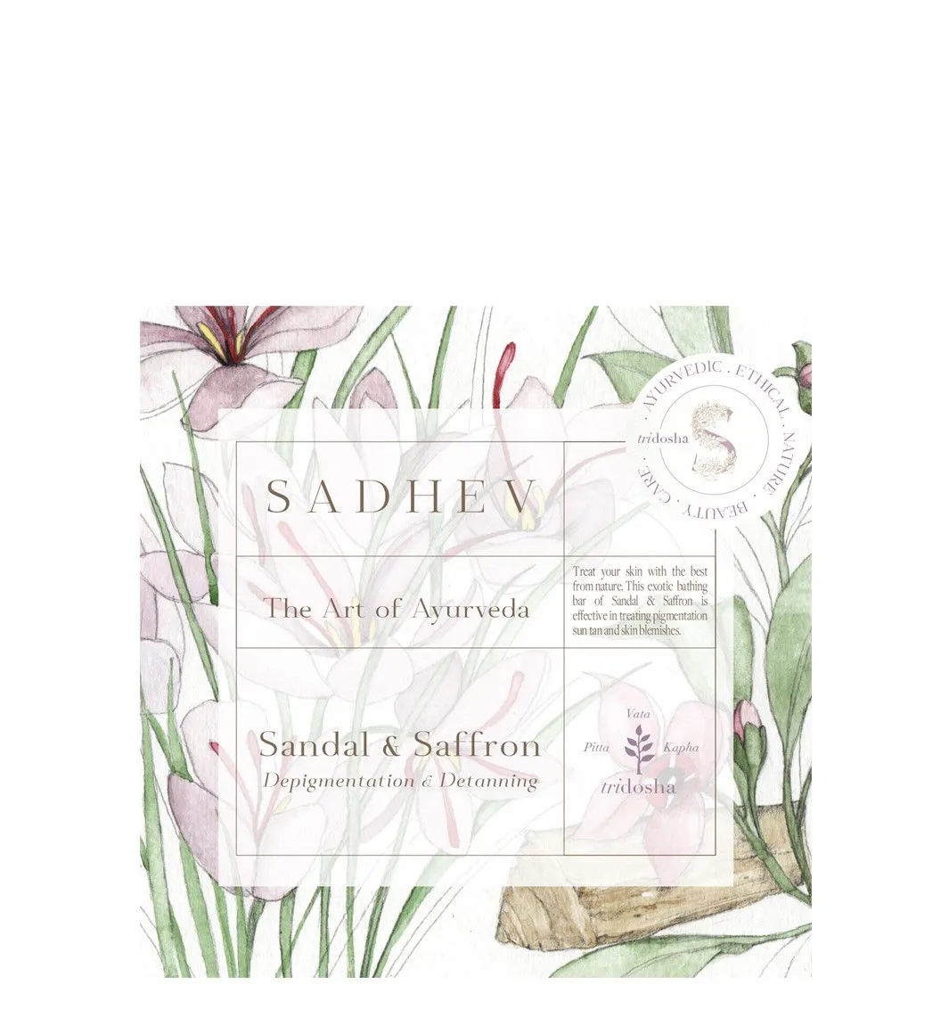 Sadhev Depigmentation Bathing Bar - Sandal & Saffron