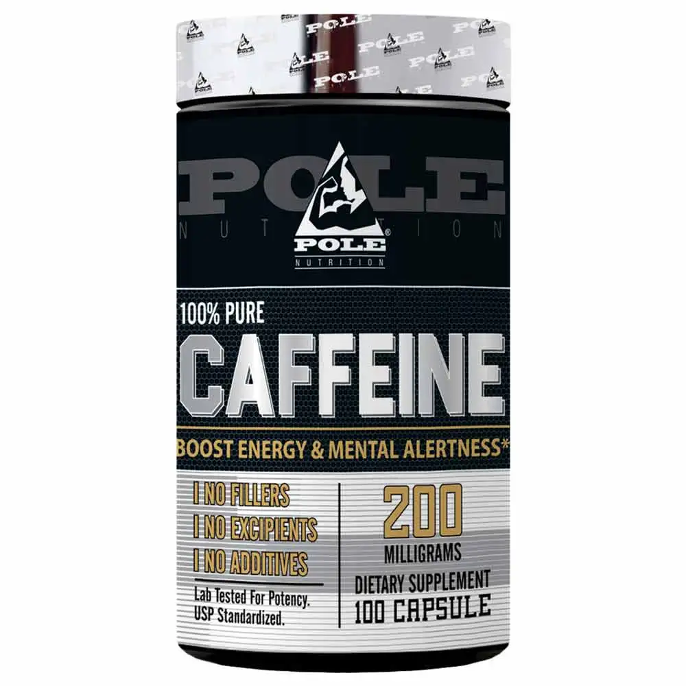 Pole Nutrition Caffeine 200mg,  100 capsules  Unflavoured