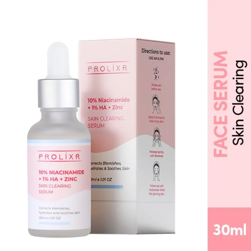 Prolixr 10% Niacinamide + 1% Hyaluronic Acid + Zinc Skin Clearing Serum Mini