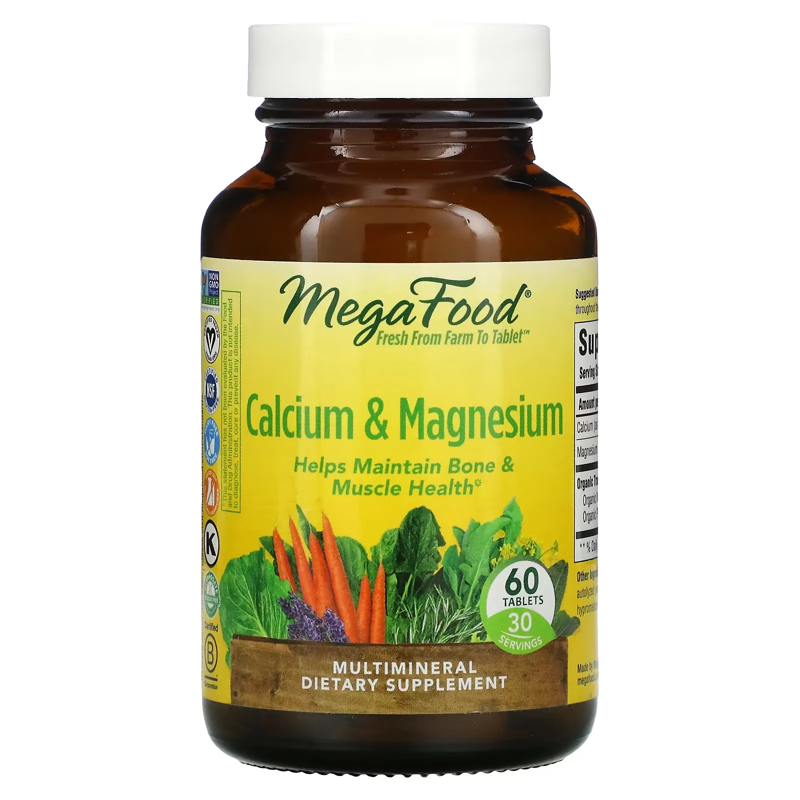 Calcium & Magnesium,  60 Tablets