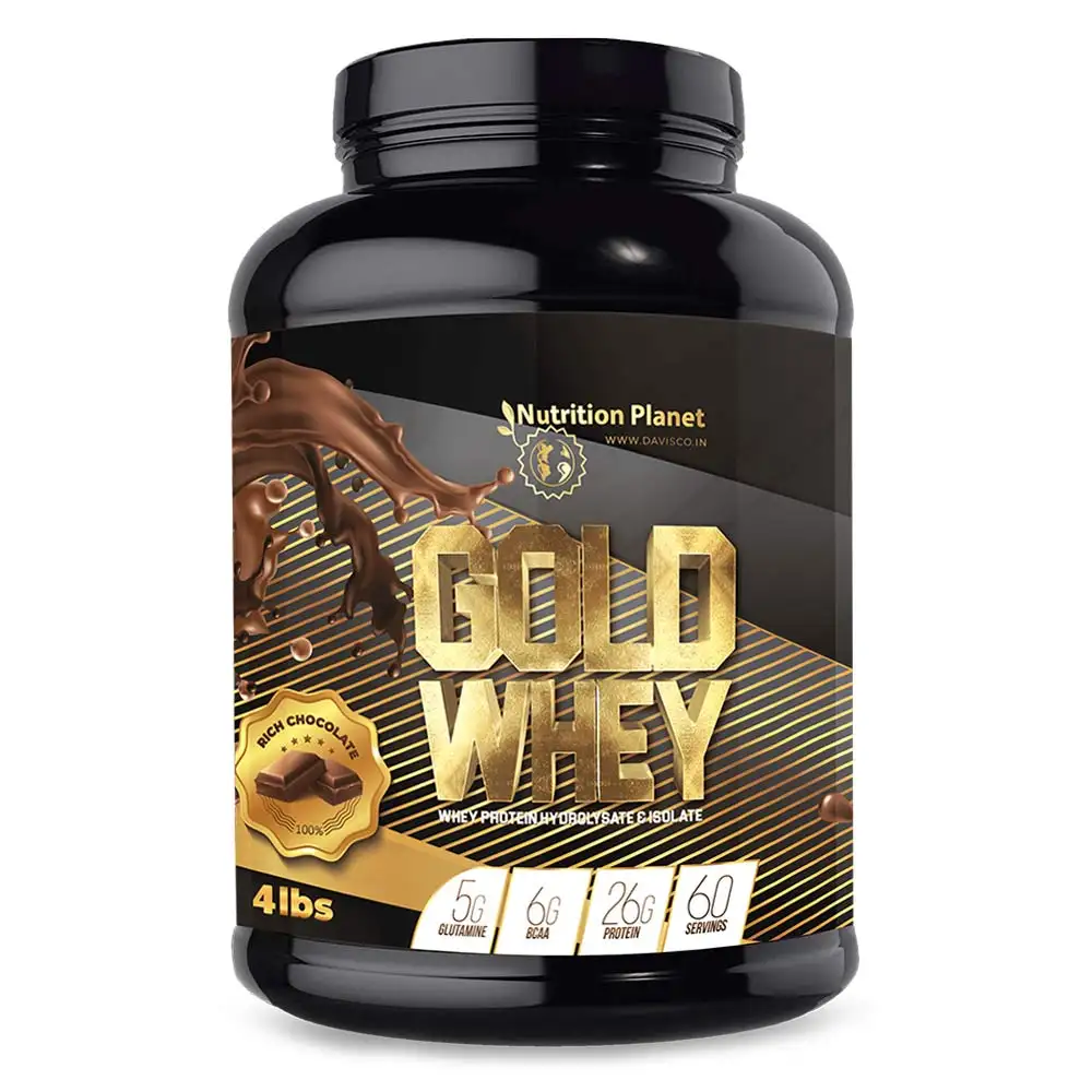 Nutrition Planet Gold Whey with Added DigeZyme,  4 lb  Rich Chocolate